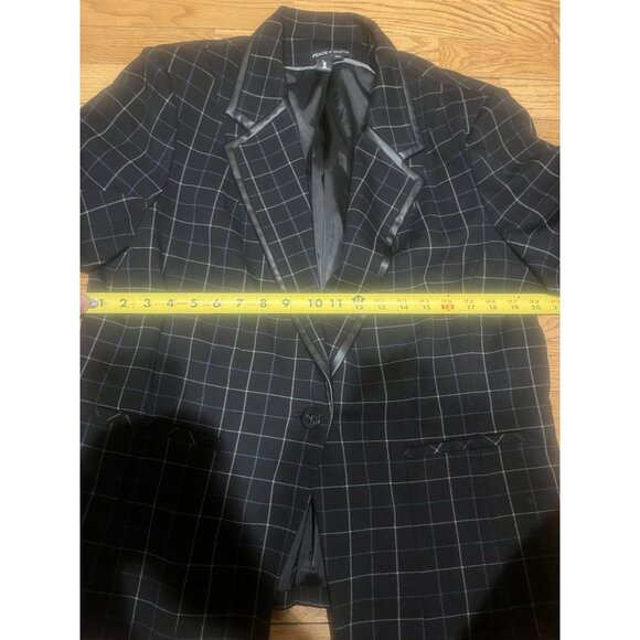 PEACE OF CLOTH Black/Blue Checkered BLAZER  -Extra Large XL - Picture 3 of 12